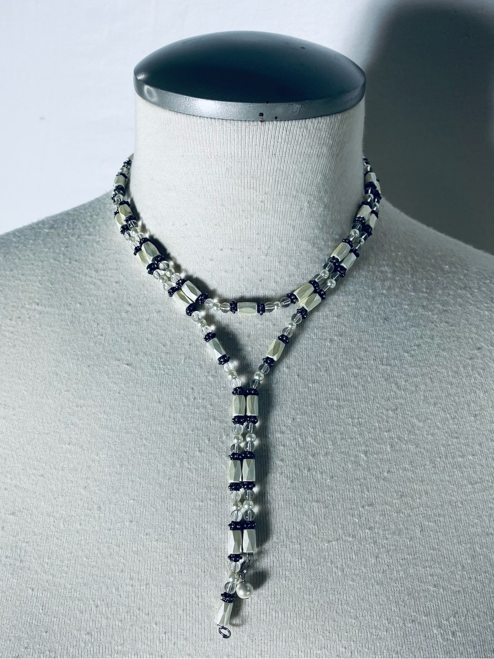 Vintage Magnetic Convertible Wrap Necklace Multi Wear Beaded Bracelet Choker